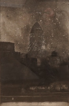 Jason Hicklin (b.1966), etching, ‘London’, limited edition 8/30, signed and dated '09 in pencil, 40 x 26cm. Condition - good